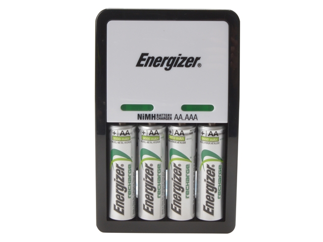 Energizer Compact Charger + 4 x AA 1300 mAh Batteries