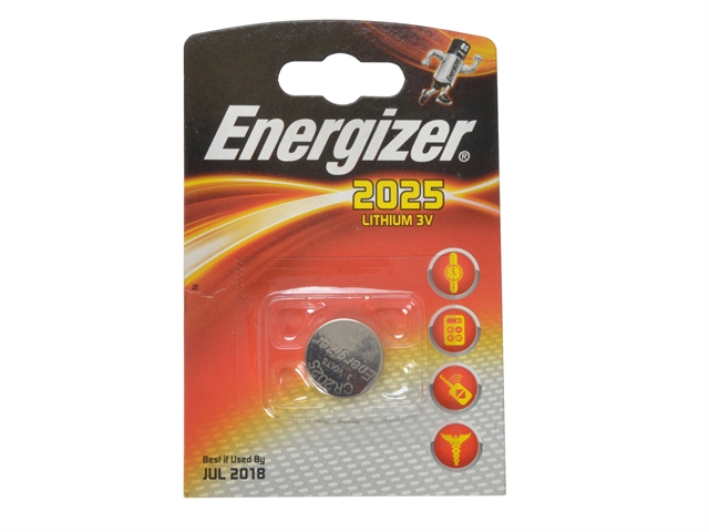 Energizer CR2025 Coin Lithium Battery Single