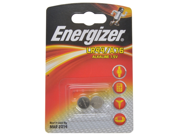 Energizer LR44 Coin Alkaline Batteries Pack of 2