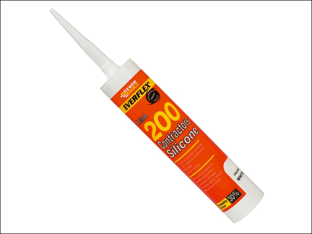 Everbuild Contractors Silicone Sealant 295ml Black 200