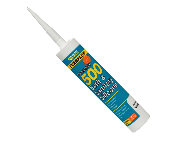 Everbuild Bath & Sanitary Silicone Sealant Clear 310ml 500