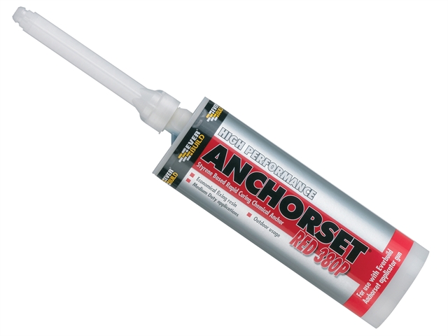 Everbuild Red 380P Anchorset Chemical Anchor 380ml