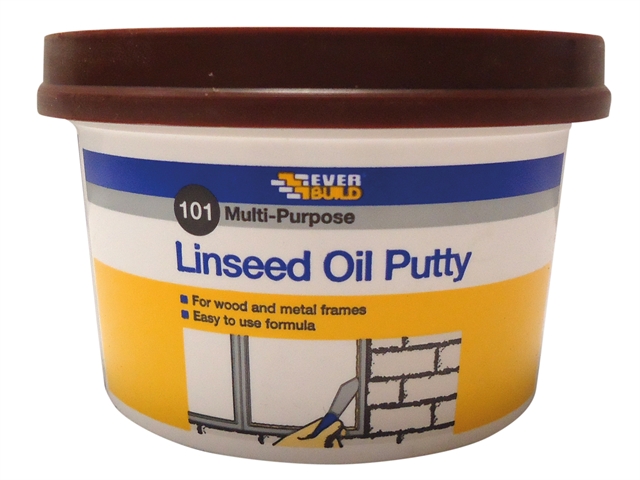 Everbuild Multi Purpose Linseed Oil Putty 101 Brown 500g