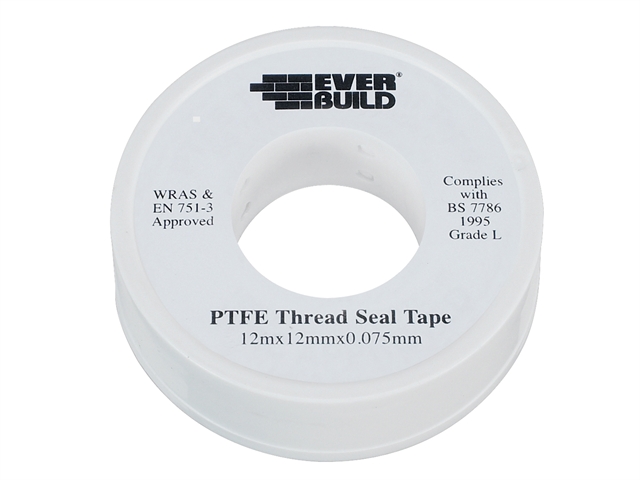 Everbuild P.T.F.E Tape 12mm x 12m - Water