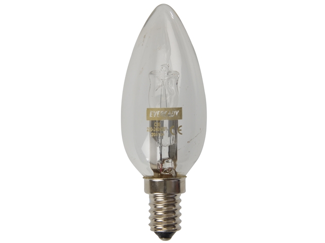 Eveready Lighting Candle ECO Halogen 28 Watt (36 Watt) SES/E14 Small Edison Screw Card of 2