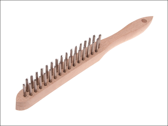 Faithfull 680/S2 Heavy-Duty Stainless Steel Scratch Brush - 2 Row