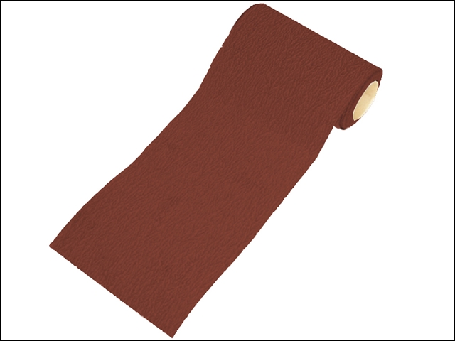 Faithfull Aluminium Oxide Paper Roll Red Heavy-Duty 115 mm x 10m 80g