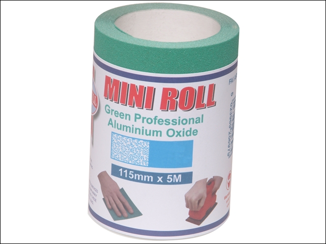 Faithfull Aluminium Oxide Paper Roll Green 115 mm x 5m 120g