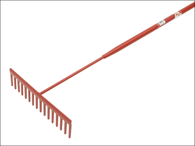 Faithfull 16 Flat Teeth Asphalt Rake - Tubular Shaft