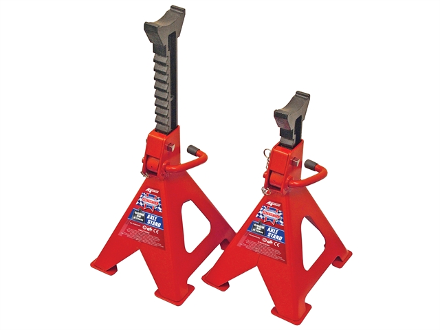 Faithfull Axle Stands Quick Release Ratchet Adjustment 6000kg