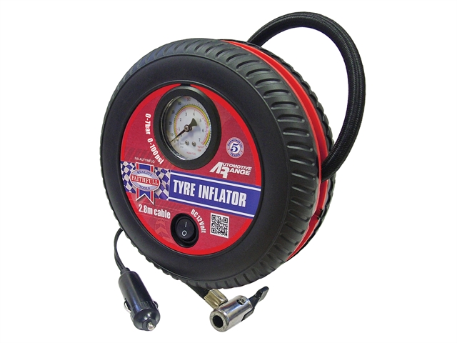 Faithfull Tyre Inflator 12v Low Volume