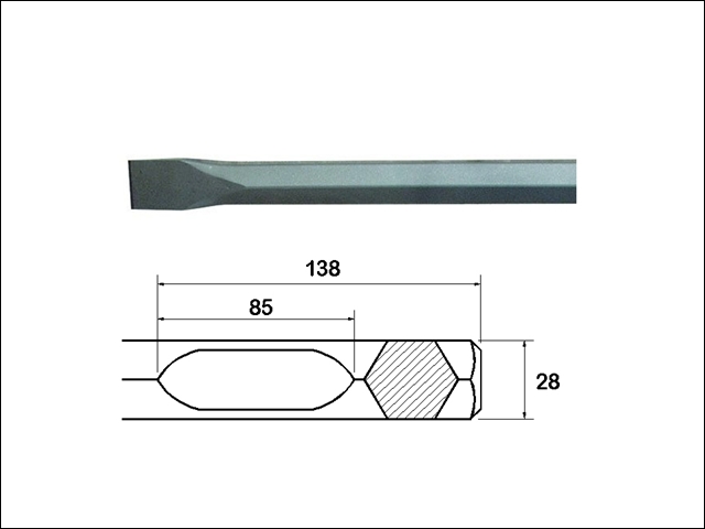 Faithfull Chisel 450mm Bosch / Hitachi Shank