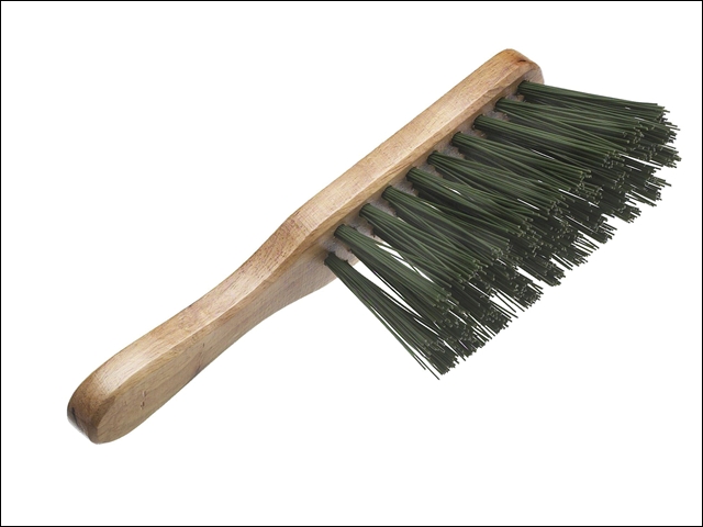 Faithfull Hand Brush Stiff Green PVC 275mm (11 in)