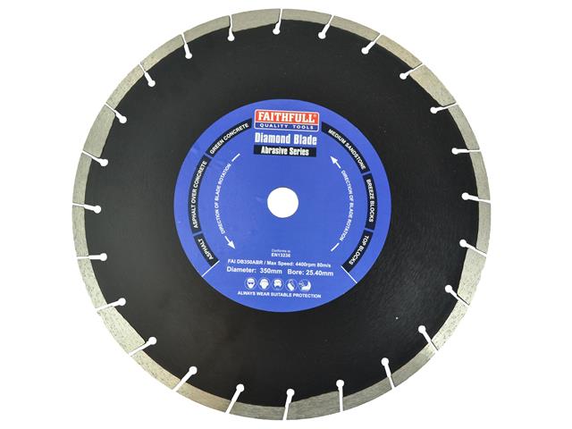 Faithfull Abrasive Diamond Blade 350 x 25.40mm