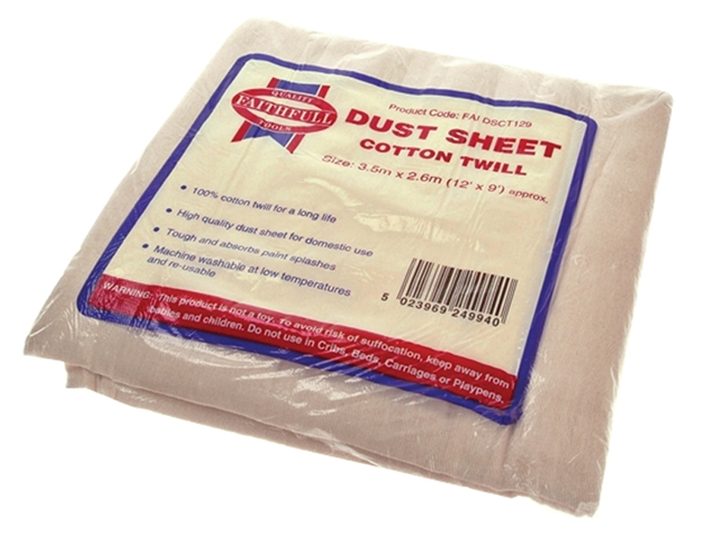 Faithfull Cotton Twill Dust Sheet 12 x 9ft
