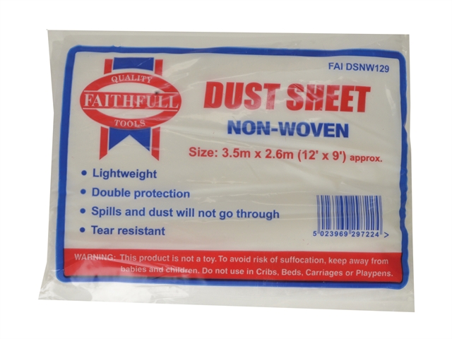 Faithfull Non Woven Dust Sheet 12 x 8ft