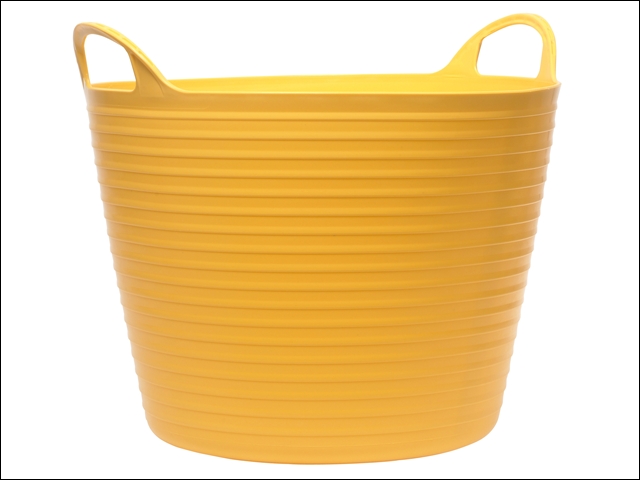 Faithfull Heavy-Duty Polyethylene Flex Tub 42 Litres Yellow