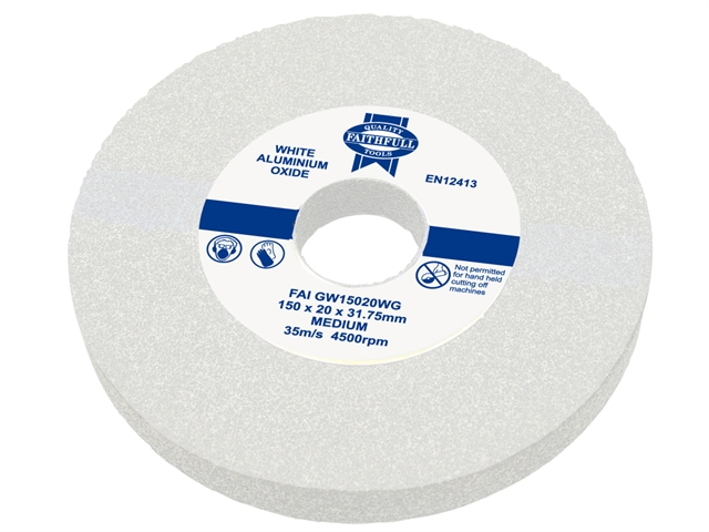 Faithfull General Purpose Grinding Wheel 150mm x 20mm White Medium