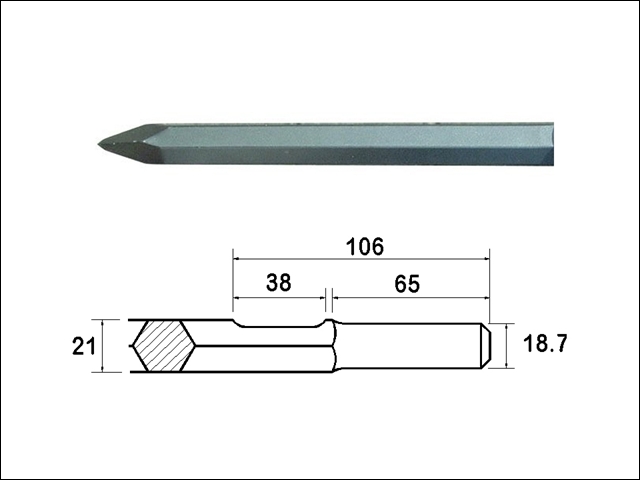 Faithfull Point 380mm Kango Shank (914112)