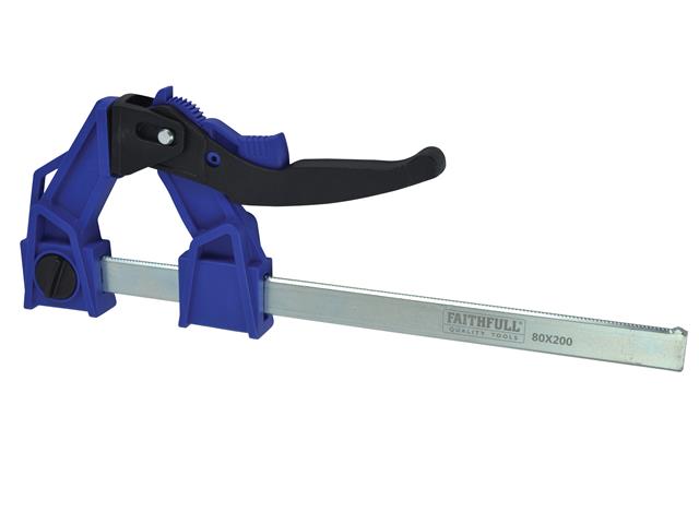 Faithfull Heavy-Duty Lever Clamp Capacity 200mm