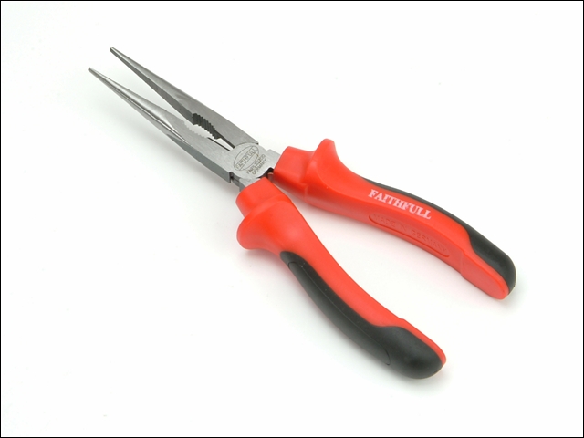 Faithfull Professional Long Nose Pliers Cushion Grip 200mm (8in)