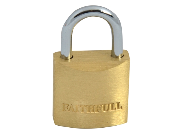 Faithfull Brass Padlock 20mm 3 Keys