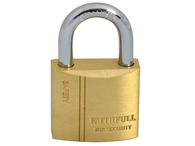 Faithfull Brass Padlock 30mm 3 Keys