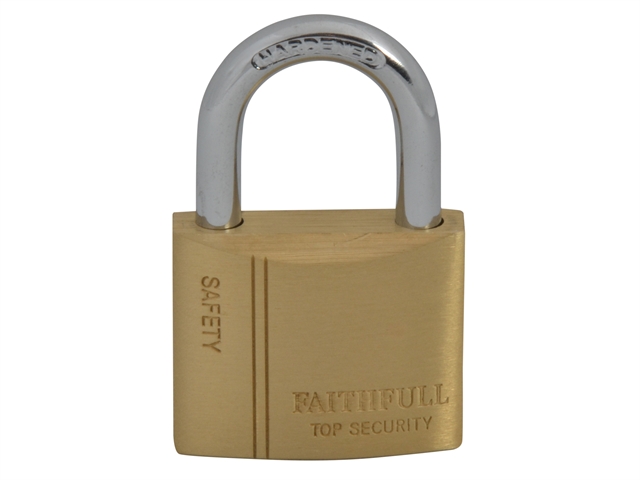 Faithfull Brass Padlock 40mm 3 Keys