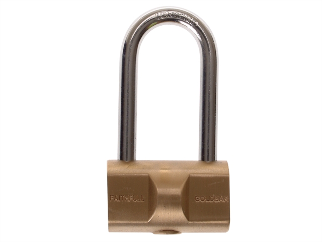 Goldbar Brass Padlock 38mm Long Shackle