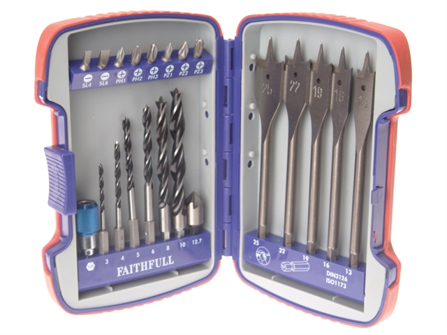 Faithfull Quick Release Multi Drill Bit Set of 21