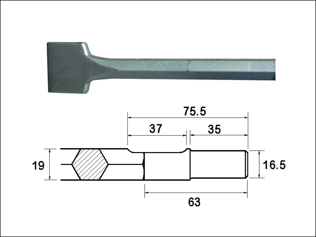 Faithfull Scaling Chisel 300x75mm Ryobi / Bosch