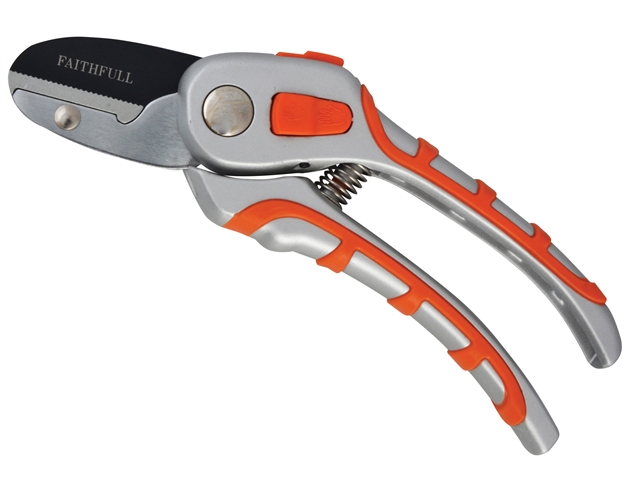 Faithfull Samurai Anvil Secateurs Non-slip 205mm