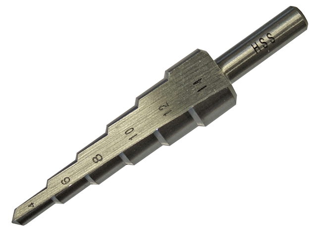 Faithfull HSS Step Drill Bit 4 to 14mm x 2.0mm