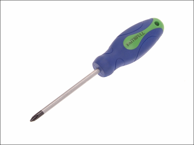 Faithfull Soft Grip Screwdriver Phillips Tip PH2 x 100mm