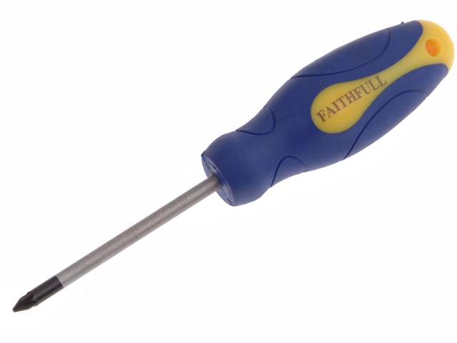 Faithfull Soft Grip Screwdriver Pozidriv Tip PZ1 x 75mm