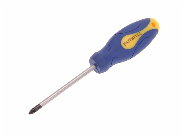 Faithfull Soft Grip Screwdriver Pozidriv Tip PZ2 x 100mm