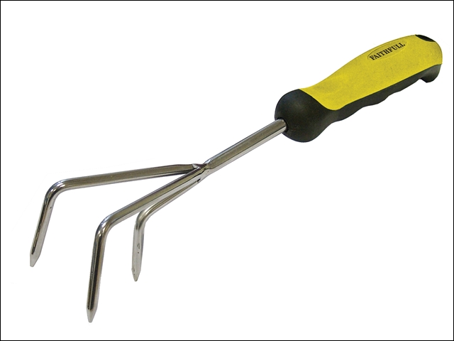 Faithfull Hand Cultivator Stainless Steel Soft-Grip