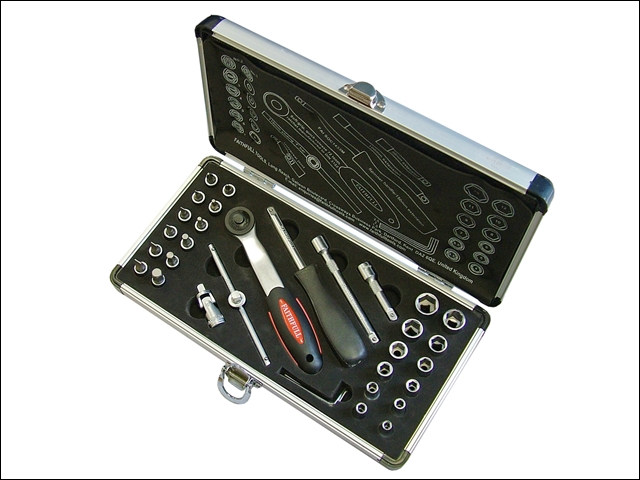 Faithfull Socket Set of 33 Metric 1/4in Drive