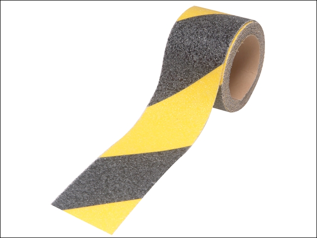 Faithfull Anti-Slip Tape Self Adhesive 50mm x 3m Black / Yellow