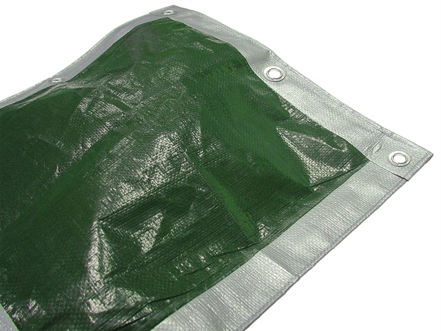 Faithfull Tarpaulin Green / Silver 3.6m x 2.7m (12ft x 9ft)