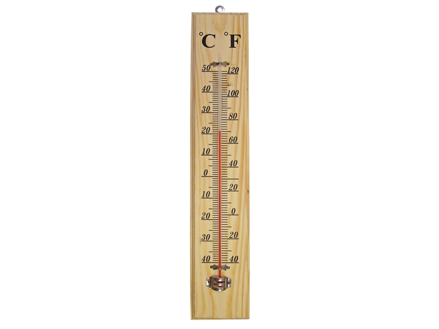 Faithfull Thermometer Wall Wood 400mm