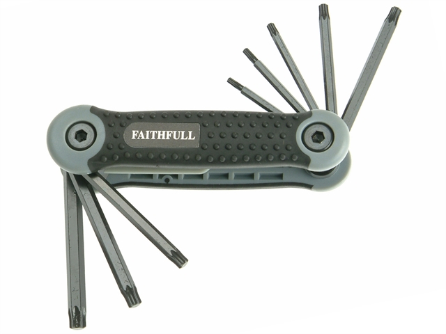 Faithfull Folding Torx® Star Key Set of 8 (T9-T40)