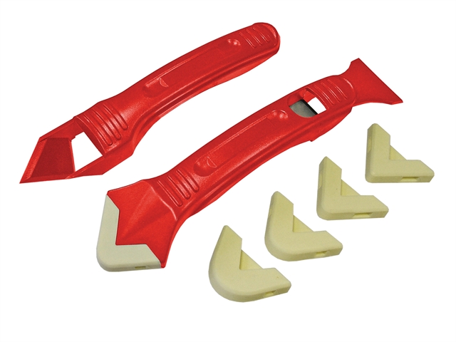 Faithfull Slicone Scraper Kit Two Piece