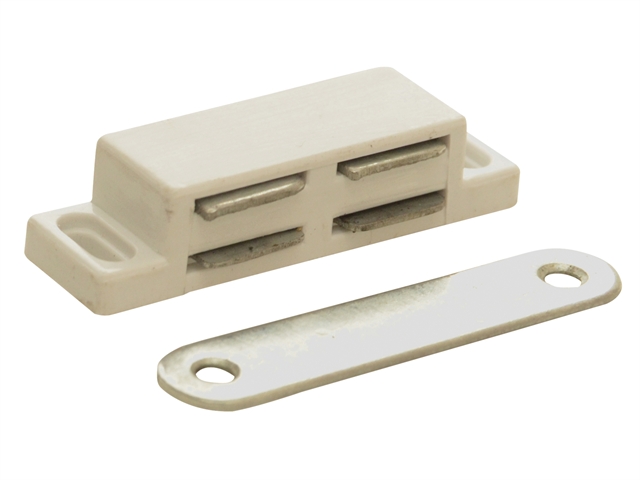 Forge Magnetic Catch - White Plastic Pack of 2