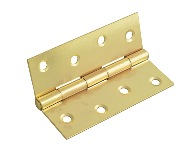 Forge Butt Hinge Brass Finish 100mm (4in) Pack of 2
