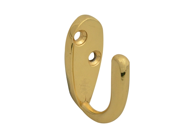 Forge Hook Robe - Brass Finish 40mm Pack of 2