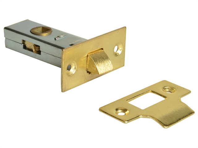 Forge Tubular Mortice Latch Brass Finish 65mm (2.5in)