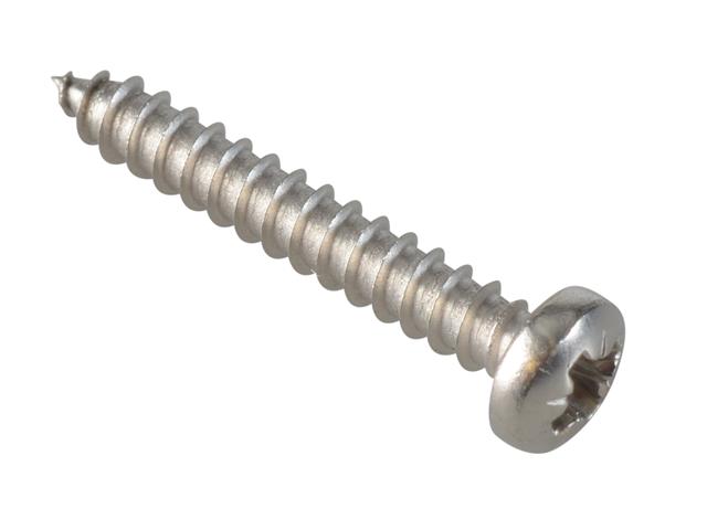 Forgefix Self-Tapping Screw Pozi Pan A2 SS 3/4in x 4 ForgePack 50