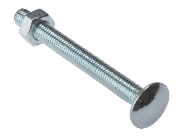 Forgefix Carriage Bolt & Nut ZP M10 x 110mm Bag 10