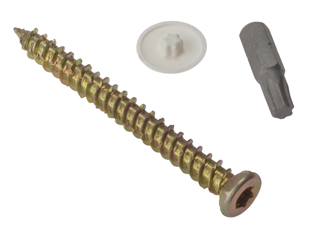 Forgefix Concrete Frame Screw Torx High-Low Thread ZYP 7.5 x 102mm Box 100